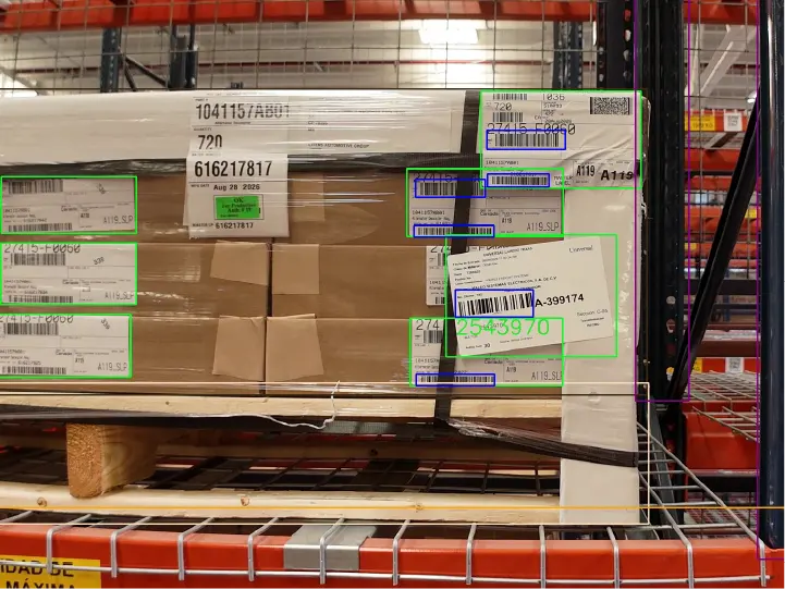 Dron y sistema de visión para levantamiento automatizado de inventario en racks de almacén