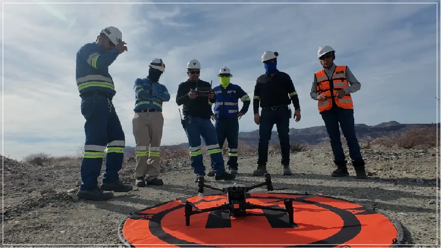 Operación de drones en capacitación